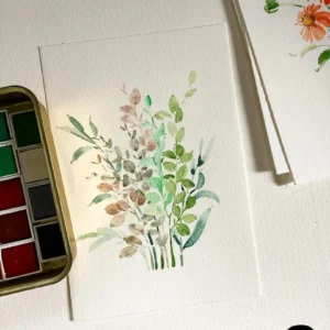 Painting - Floral & Leaves